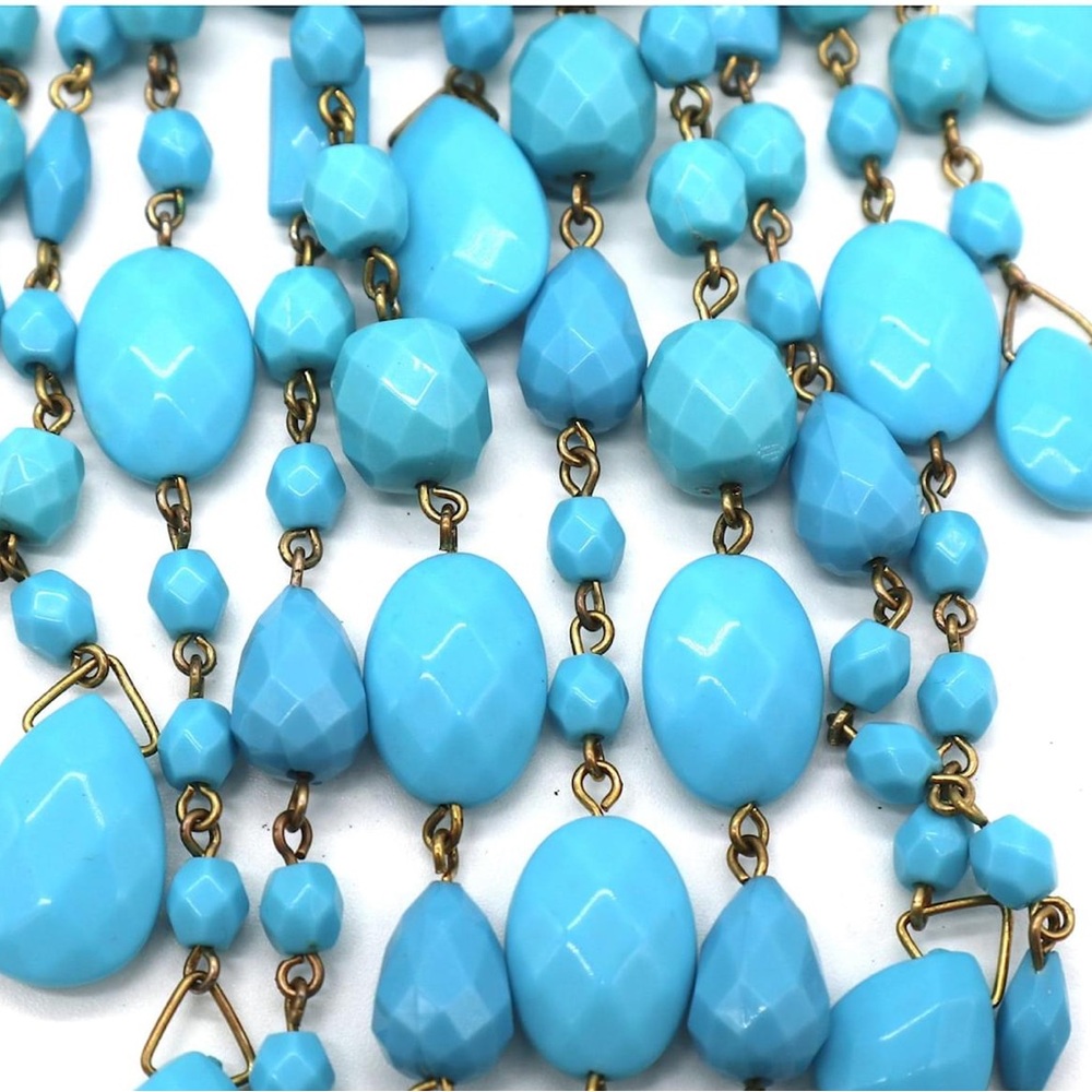 JOAN RIVERS RARE TURQUOISE GRAND FINALE NECKLACE - Picture 3 of 3